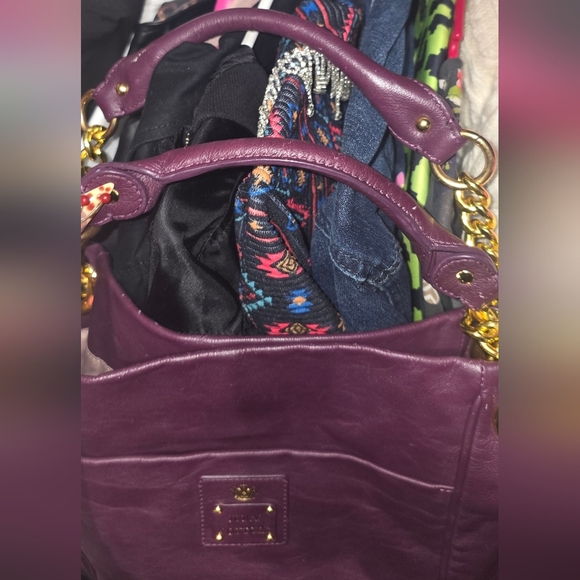 🍂🍁Y2K VNTG JUICY COUTURE LEATHER TOTE BAG - Picture 4 of 8